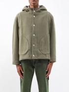 3man - Blanket-stitch Hooded Wool-blend Jacket - Mens - Grey