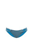 Sara Cristina - Narcissus Gathered Lam-jersey Bikini Briefs - Womens - Blue