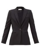 Matchesfashion.com Cefinn - Jaime Hourglass-waist Crepe Suit Jacket - Womens - Black