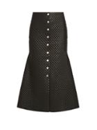 A.w.a.k.e. Quilted Faux-leather Flared Skirt
