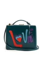 Mark Cross Grace Love Large Leather Box Bag