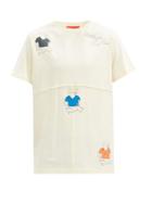 Matchesfashion.com Eckhaus Latta - Lapped-seam Dog-print Cotton T-shirt - Mens - Beige Multi