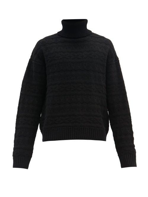 Matchesfashion.com Takahiromiyashita Thesoloist. - Roll-neck Fair Isle-knitted Wool Sweater - Mens - Black