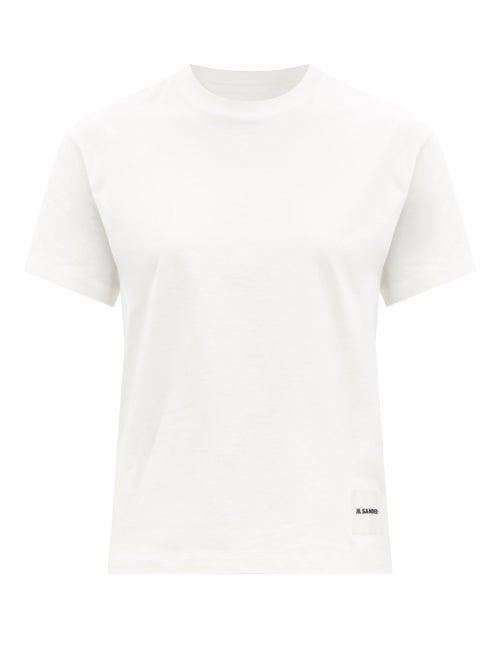 Ladies Rtw Jil Sander - Pack Of Three Organic-cotton Jersey T-shirts - Womens - White