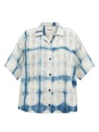 Matchesfashion.com Story Mfg. - Bowling Tie-dye Organic-cotton Short-sleeved Shirt - Womens - Blue White