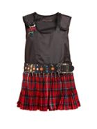 Matchesfashion.com Chopova Lowena - Technical Shell And Wool Mini Dress - Womens - Black Multi