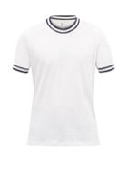 Matchesfashion.com Brunello Cucinelli - Striped-edge Cotton-jersey T-shirt - Mens - White