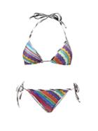 Matchesfashion.com Missoni Mare - Striped Triangle Bikini - Womens - Multi