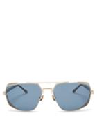 Mens Eyewear Matsuda - Aviator Titanium Sunglasses - Mens - Blue Grey