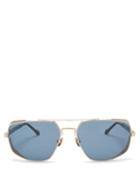 Mens Eyewear Matsuda - Aviator Titanium Sunglasses - Mens - Blue Grey