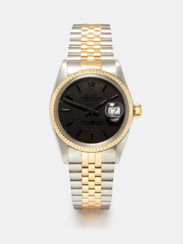 Lizzie Mandler - Vintage Rolex Datejust 36mm Gold & Steel Watch - Mens - Silver Gold
