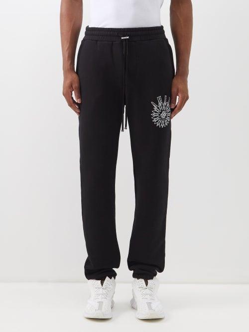 Amiri - Stick Poke Cotton-jersey Track Pants - Mens - Black
