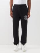 Amiri - Stick Poke Cotton-jersey Track Pants - Mens - Black