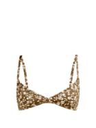 Matchesfashion.com Dodo Bar Or - Jenna Floral Print Bikini Top - Womens - Green Print