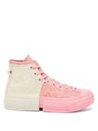 Converse X Feng Chen - Chuck 70 Deconstructed Leather Trainers - Mens - Pink