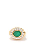 Jade Jagger - Skull Diamond, Emerald & 18kt Gold Ring - Womens - Green Gold
