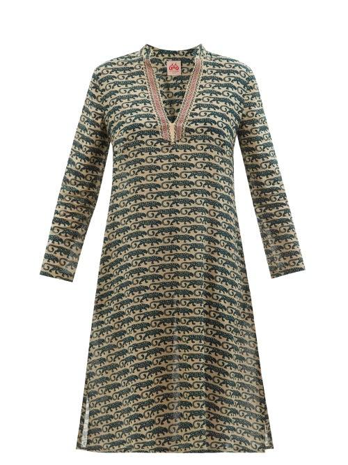 Ladies Beachwear Le Sirenuse, Positano - Malika Leopard-print Kaftan Dress - Womens - Beige Print