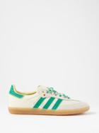 Adidas X Wales Bonner - Wb Samba Striped Suede Trainers - Womens - White