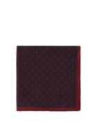 Matchesfashion.com Gucci - Gg Horsebit Print Silk Pocket Square - Mens - Navy