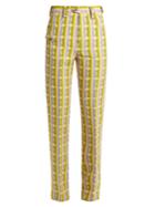 Miu Miu Circle Striped-print Wool-blend Trousers