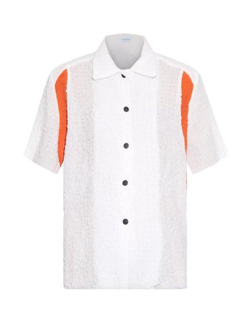 Trager Delaney Parker Ruched Stretch-silk Shirt