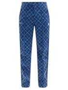 Matchesfashion.com Adidas X Wales Bonner - Tartan-print Twill Trousers - Mens - Blue