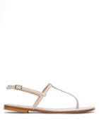 Matchesfashion.com Avec Modration - St. Lucia Crocodile-effect Leather Sandals - Womens - White