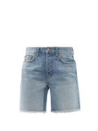 Matchesfashion.com B Sides - Cut-off Upcycled Patchwork Denim Shorts - Womens - Denim