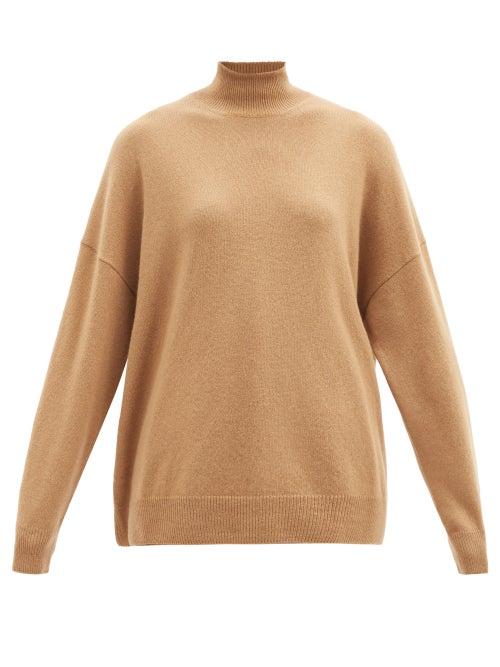 The Row - Dohan High-neck Cashmere Sweater - Womens - Camel