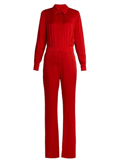 Sonia Rykiel Point-collar Long-sleeved Cady Jumpsuit