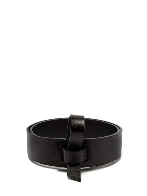 Matchesfashion.com Saint Laurent - Strap Fastening Leather Belt - Womens - Black
