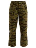 Matchesfashion.com M.i.h Jeans - Phoebe Camouflage Print Cotton Cropped Trousers - Womens - Camouflage