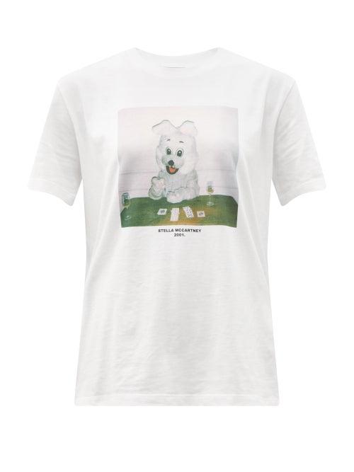 Matchesfashion.com Stella Mccartney - Bunny-print Organic-cotton T-shirt - Womens - White
