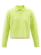 Jacquemus - Neve Point-collar Sweater - Womens - Yellow