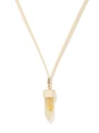 Chlo - Jemma Citrine And Leather Necklace - Womens - Yellow