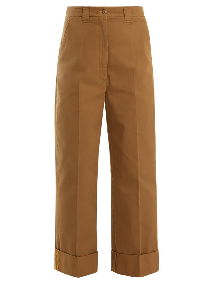 Acne Studios Madya Wide-leg Cotton Chino Trousers