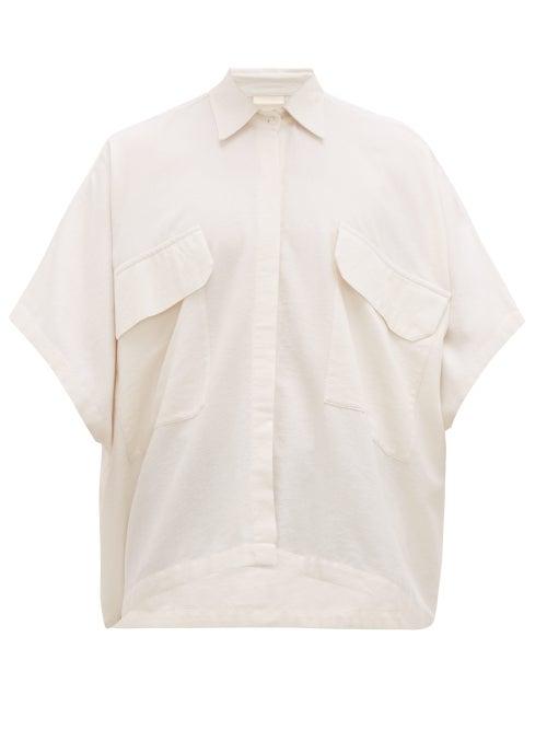 Matchesfashion.com Marrakshi Life - Oversized Cotton Blend Shirt - Mens - Cream