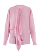 Matchesfashion.com Stella Mccartney - Draped Crepe Blouse - Womens - Pink