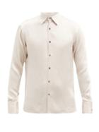 Matchesfashion.com 73 London - Silk-charmeuse Shirt - Mens - Grey Gold
