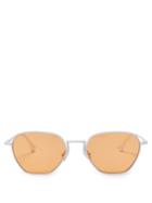 Matchesfashion.com Linda Farrow - X Alessandra Rich Square Metal Sunglasses - Womens - Orange