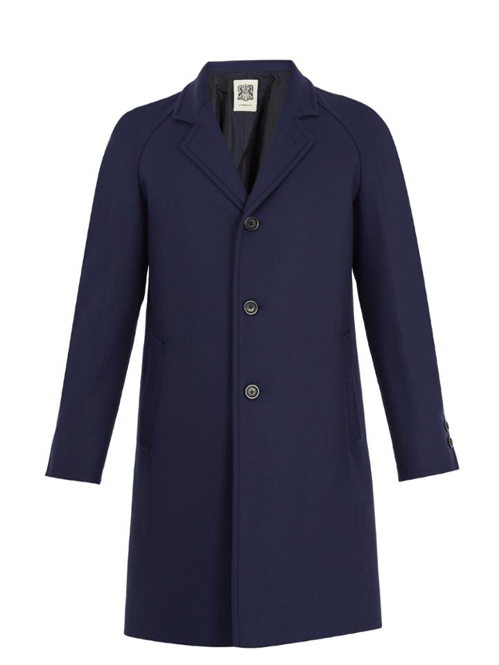 Connolly Peak-lapel Raglan-sleeve Wool-blend Coat