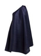 Matchesfashion.com Pleats Please Issey Miyake - One Shoulder Tech Pleated Dress - Womens - Navy