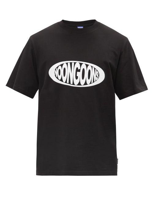 Matchesfashion.com Noon Goons - Verified Logo-print Cotton-jersey T-shirt - Mens - Black