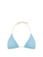 Matchesfashion.com Roxana Salehoun - Triangle Bikini Top - Womens - Light Blue