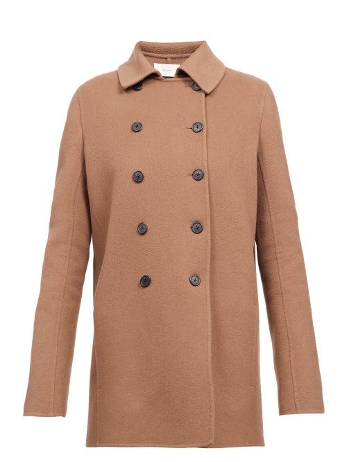 Matchesfashion.com The Row - Saku Double-breasted Wool Peacoat - Womens - Mid Brown
