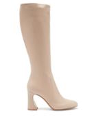 Matchesfashion.com Gianvito Rossi - Knee-high 85 Leather Boots - Womens - Beige