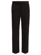 Matchesfashion.com Stella Mccartney - Cropped Wool Trousers - Womens - Black