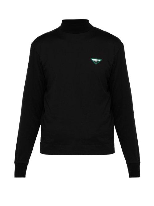 Matchesfashion.com Prada - Logo Cotton Jersey Top - Mens - Black