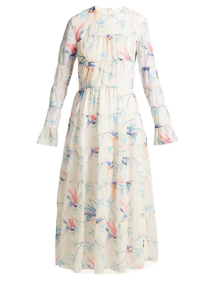 Borgo De Nor Viola Printed Chiffon Maxi Dress