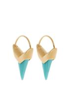 Theodora Warre Turquoise And Gold-plated Earrings